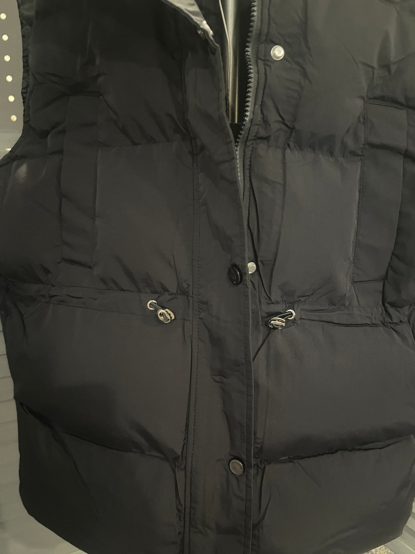 Drawstring Waist Puff Vest
