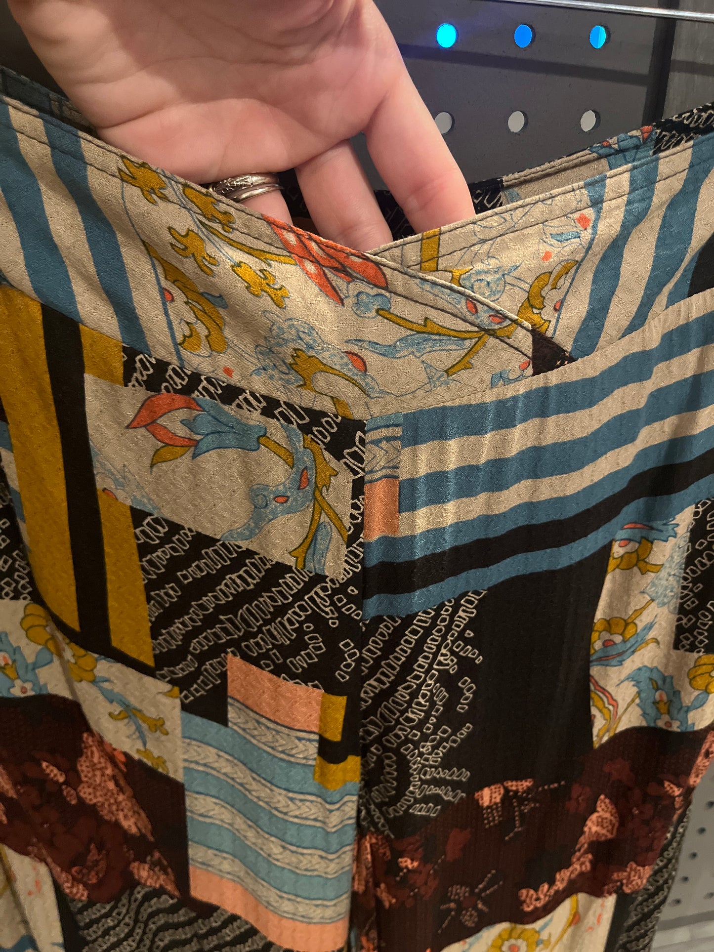 Free People Wide Leg Patchwork Pants