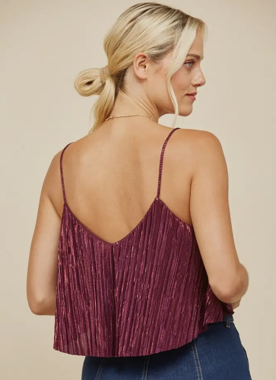 Plum Cropped Camisole