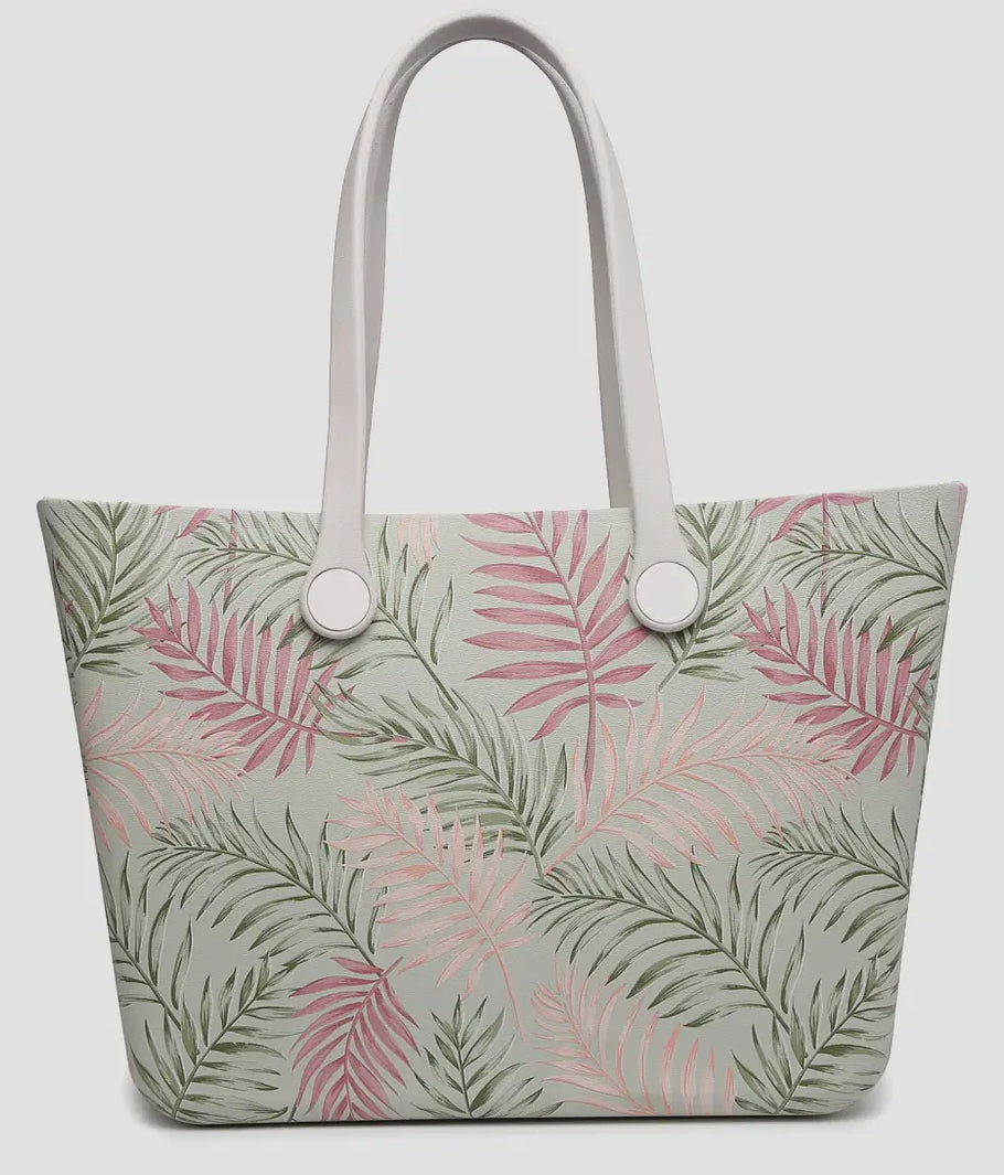 Large Rubber Tote Bag (Leaf)