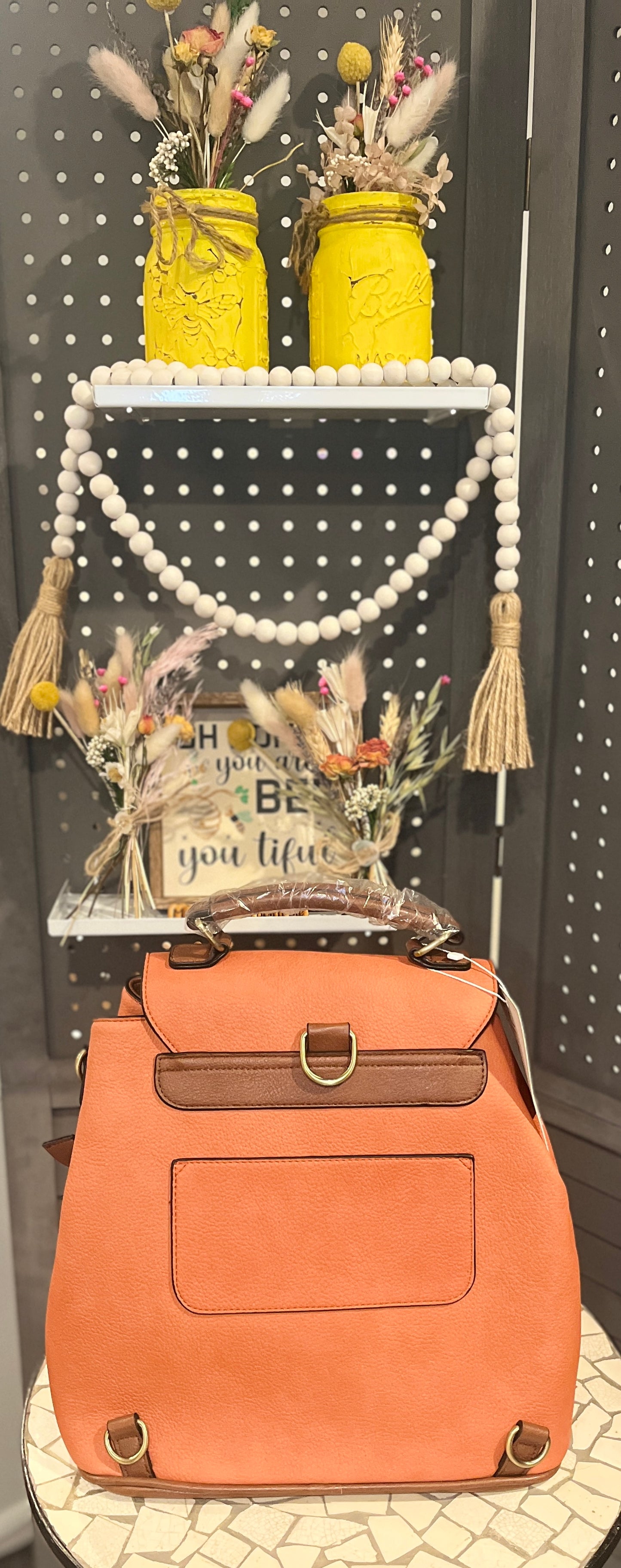 Vegan Leather Convertible Backpack