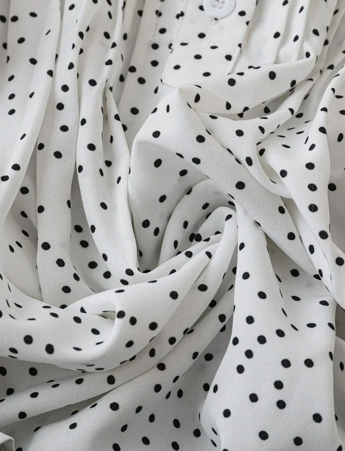 Polka Dot Pleated Blouse