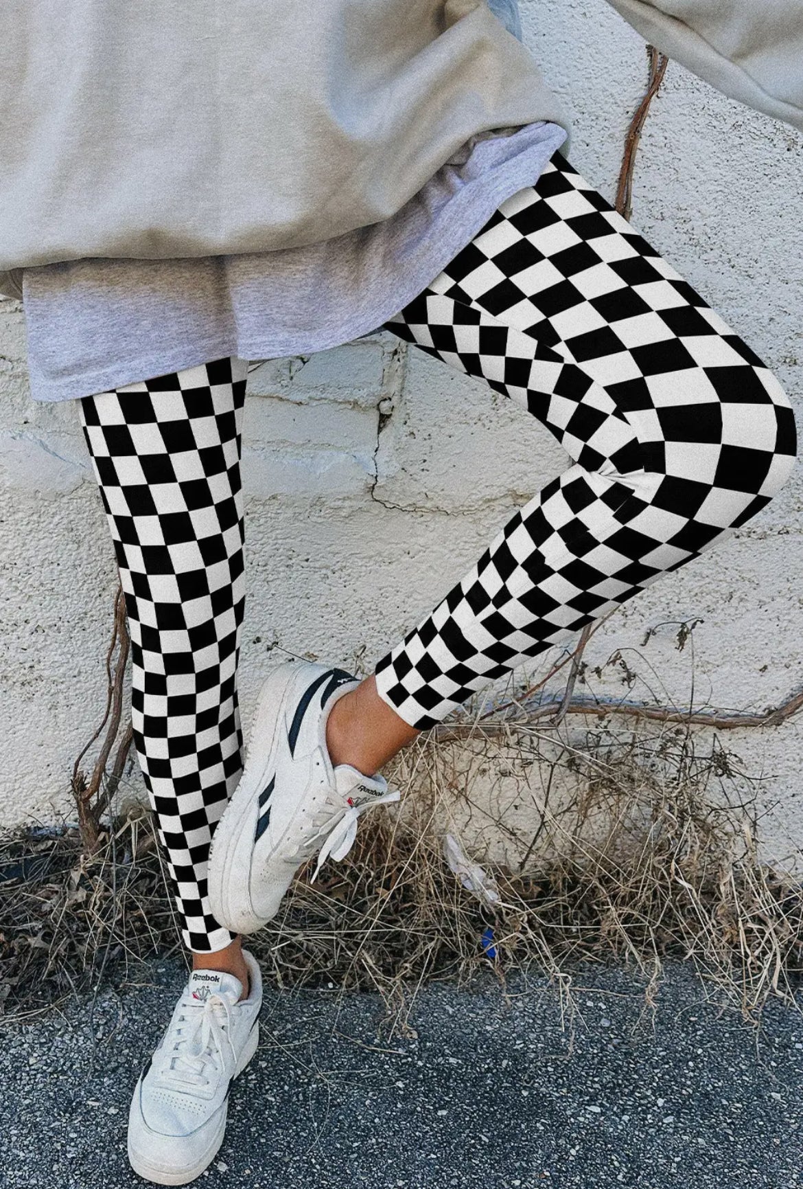 Checker High Waist Leggings