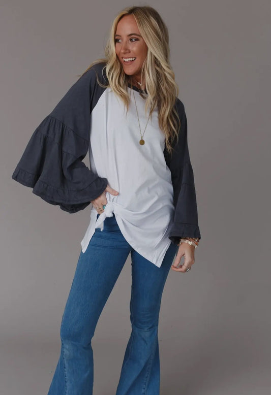 Bell Sleeve Baseball Tee