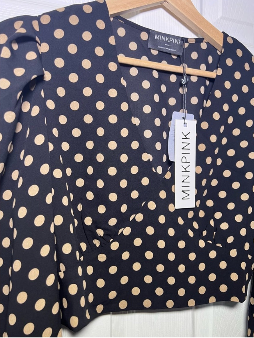 MinkPink Crop Blouse