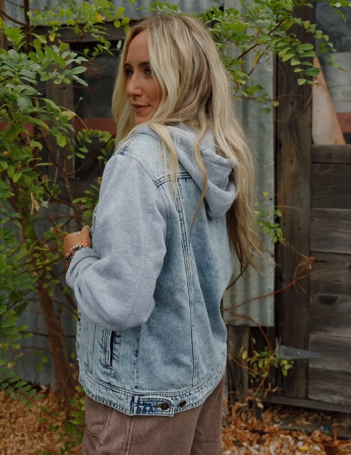 Hooded Denim Jacket