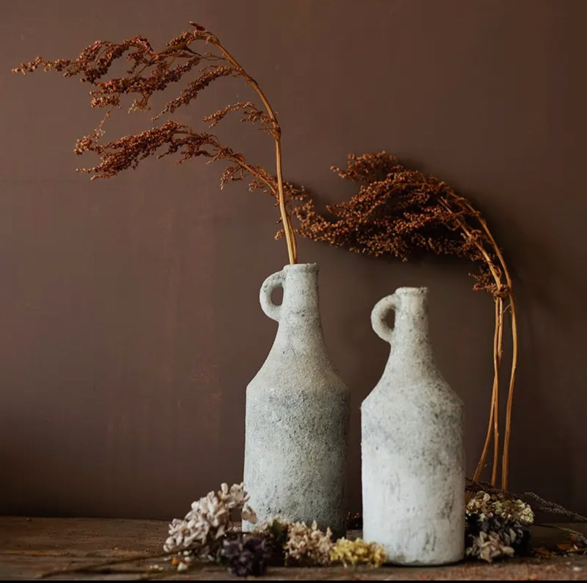 Rough Textured Dried Flower Vase