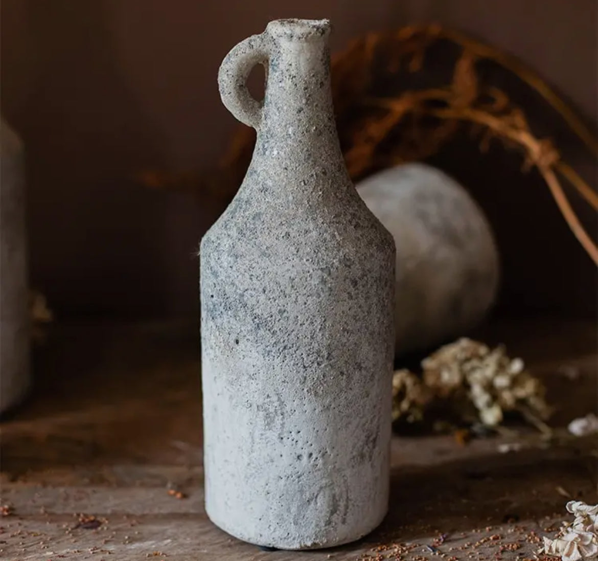 Rough Textured Dried Flower Vase