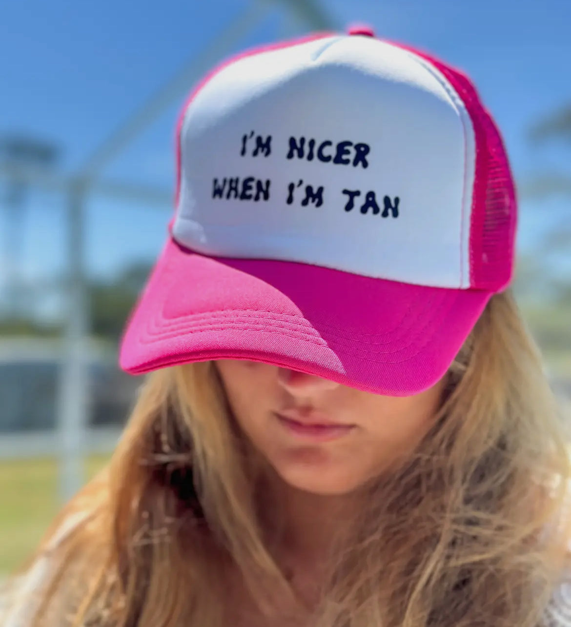 Pink & White Trucker Hat