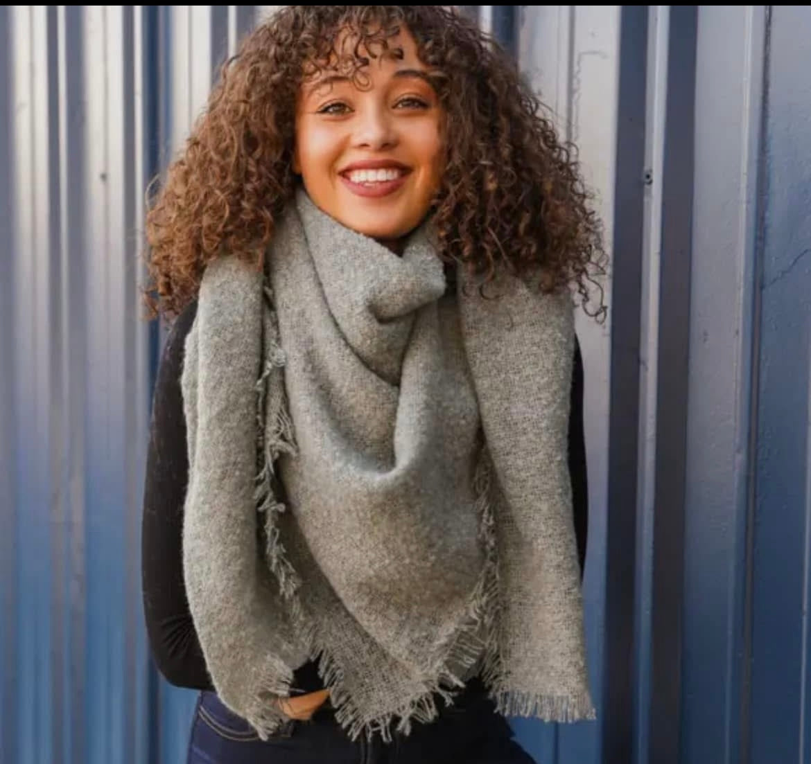 Mohair Square Blanket Scarf