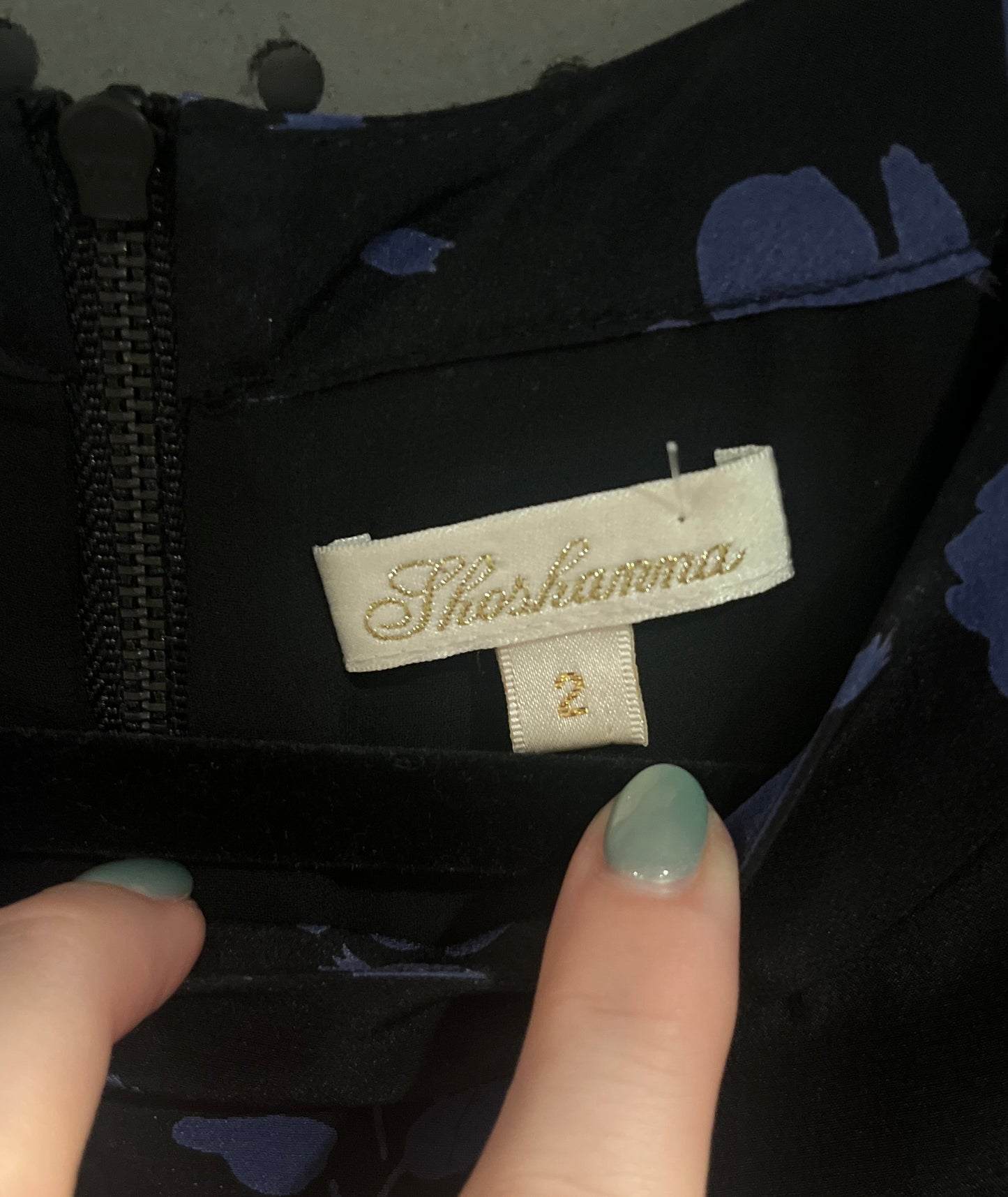 Shoshanna Silk Black Floral Mini