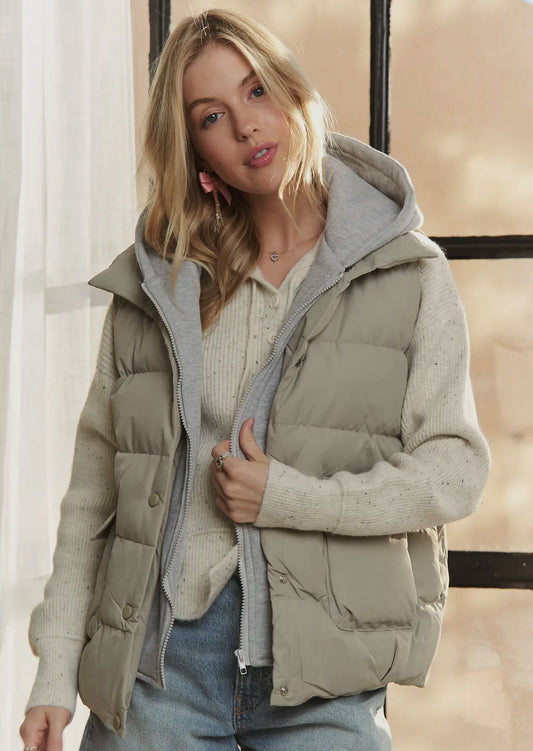 Hooded Puff Vest