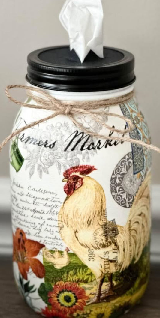 Rooster Tissue Jar-Jar only