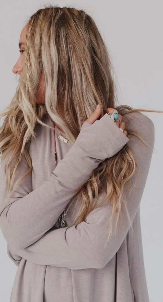 Long Sleeve dress in Mocha Latte