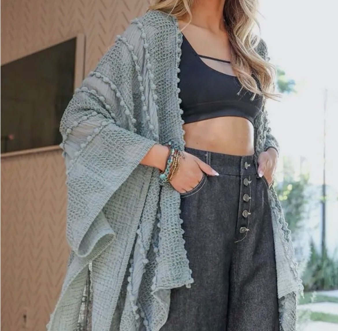 Boho ZigZag Kimono