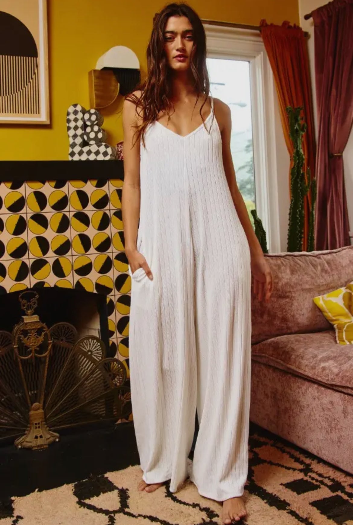White tank jumpsuit