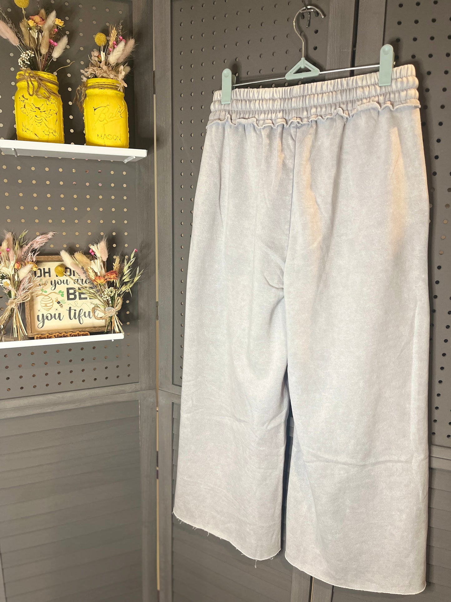 Zenana Crop Wide Leg Sweatpants