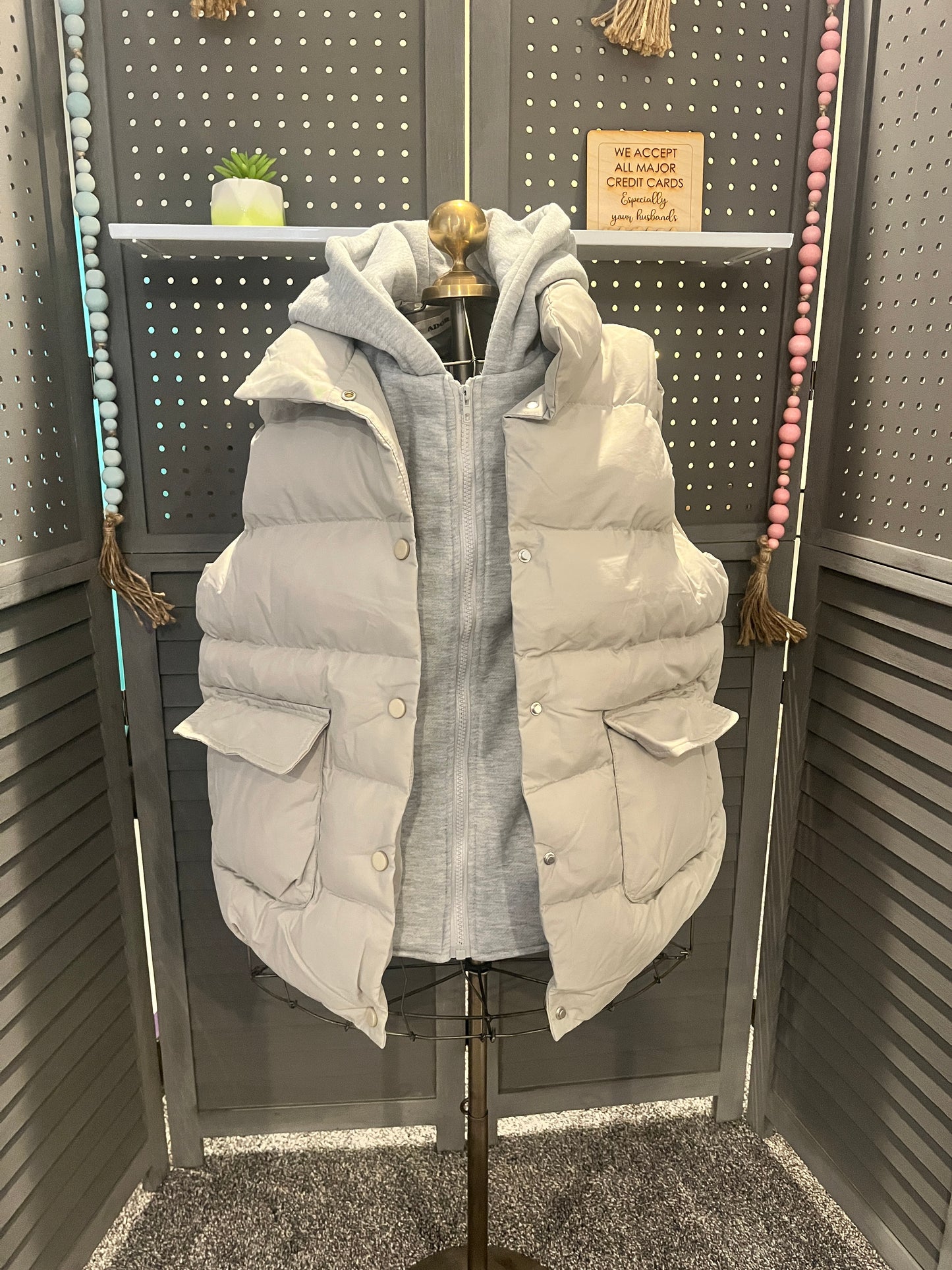 Hooded Puff Vest