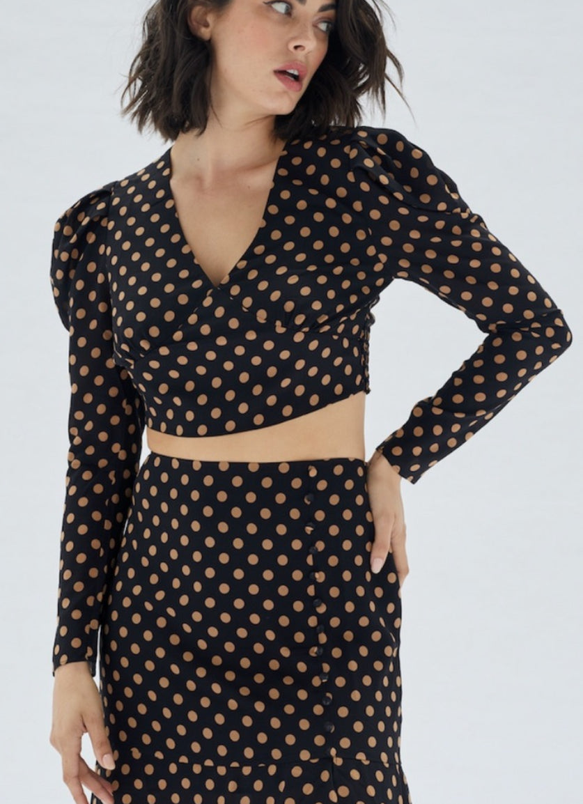 MinkPink Crop Blouse