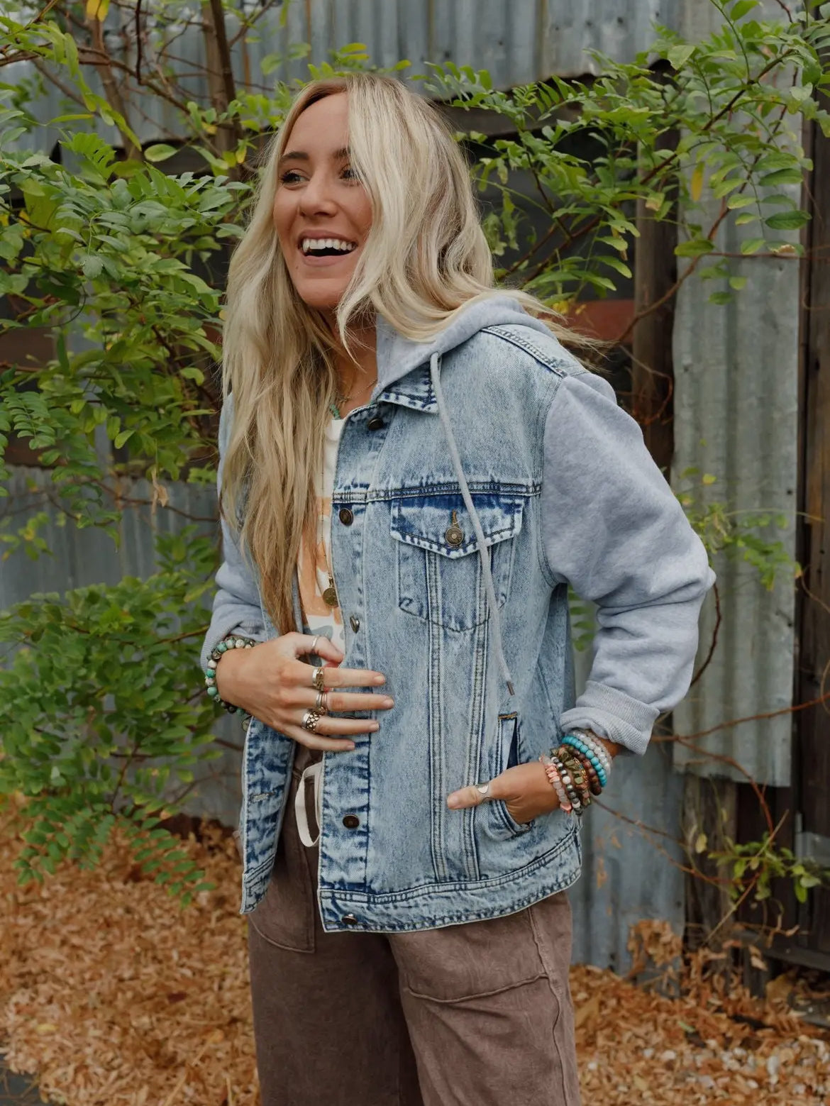 Hooded Denim Jacket