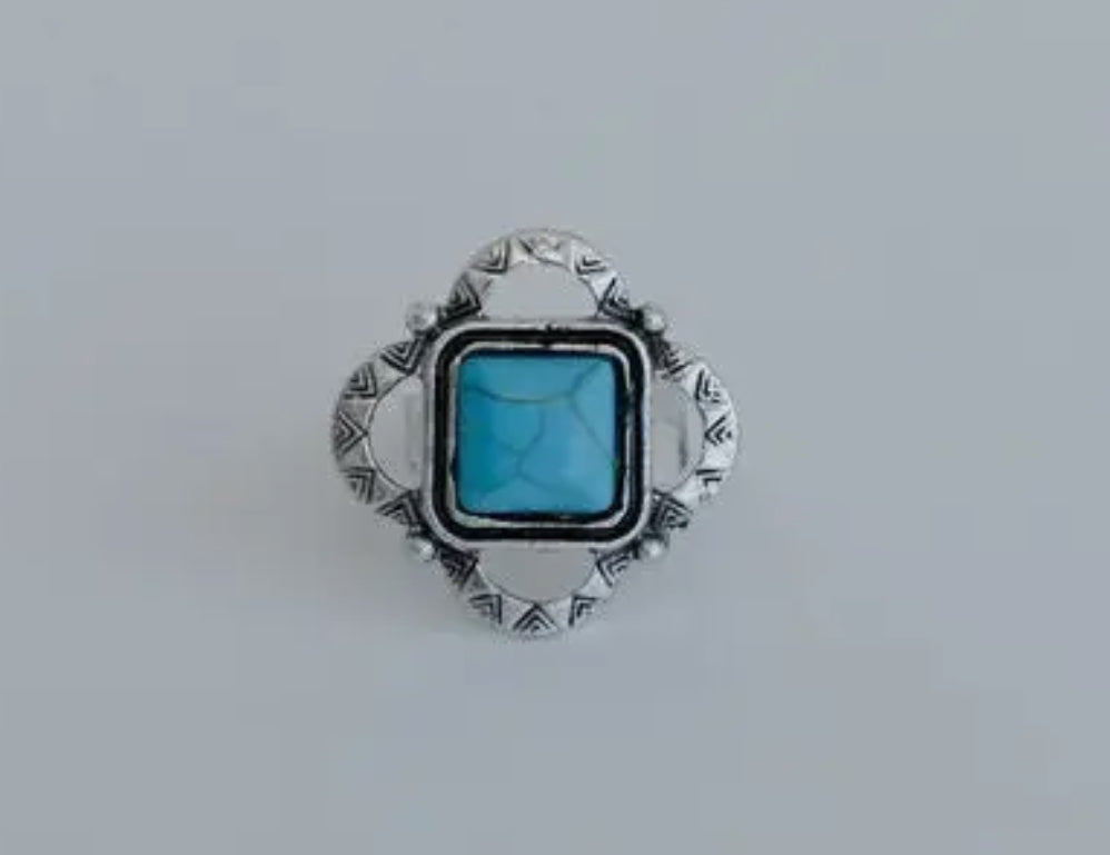 Square Turquoise Ring