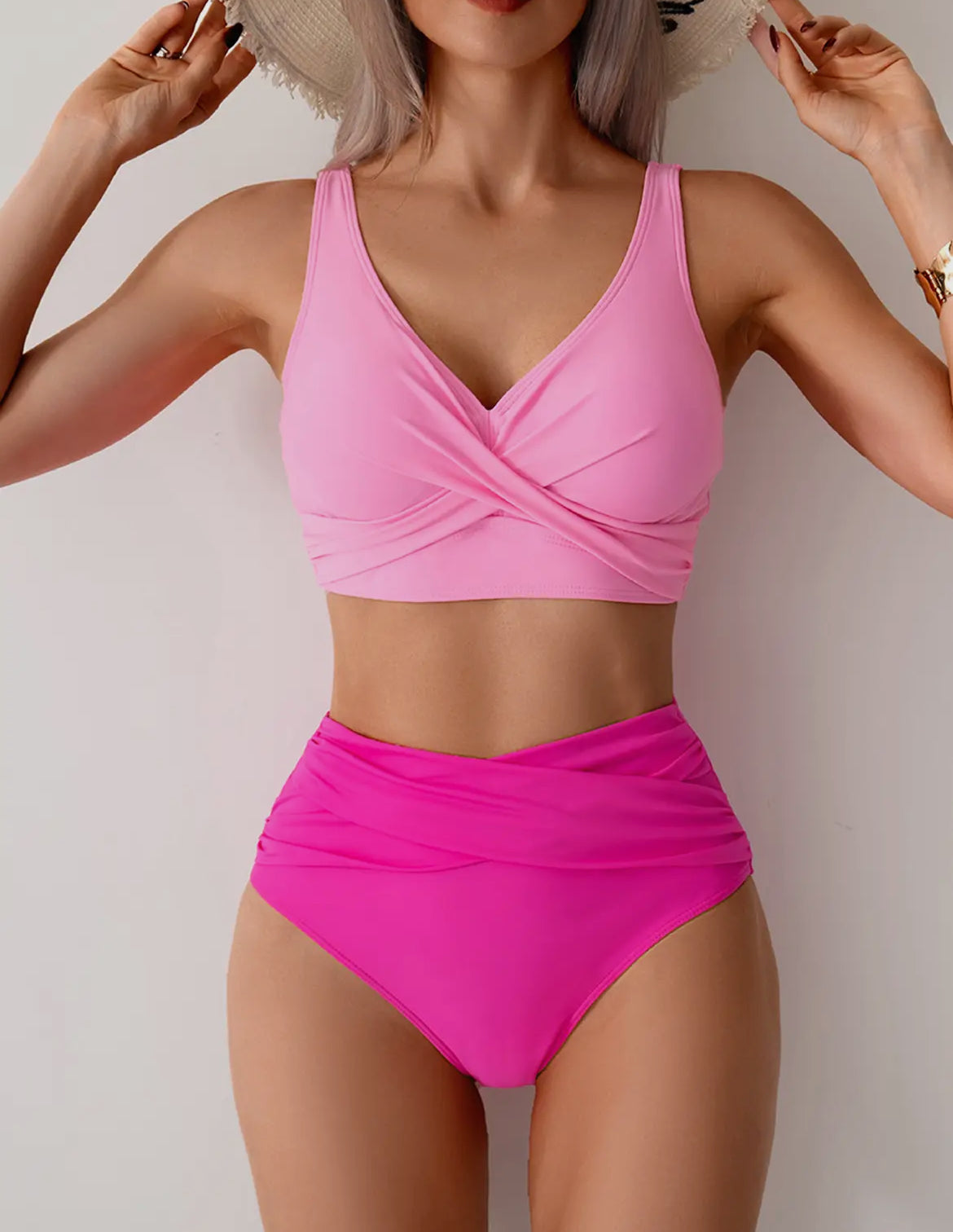 Pink or Black Crossover Bikini