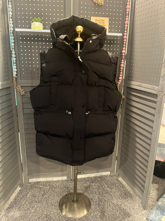 Drawstring Waist Puff Vest