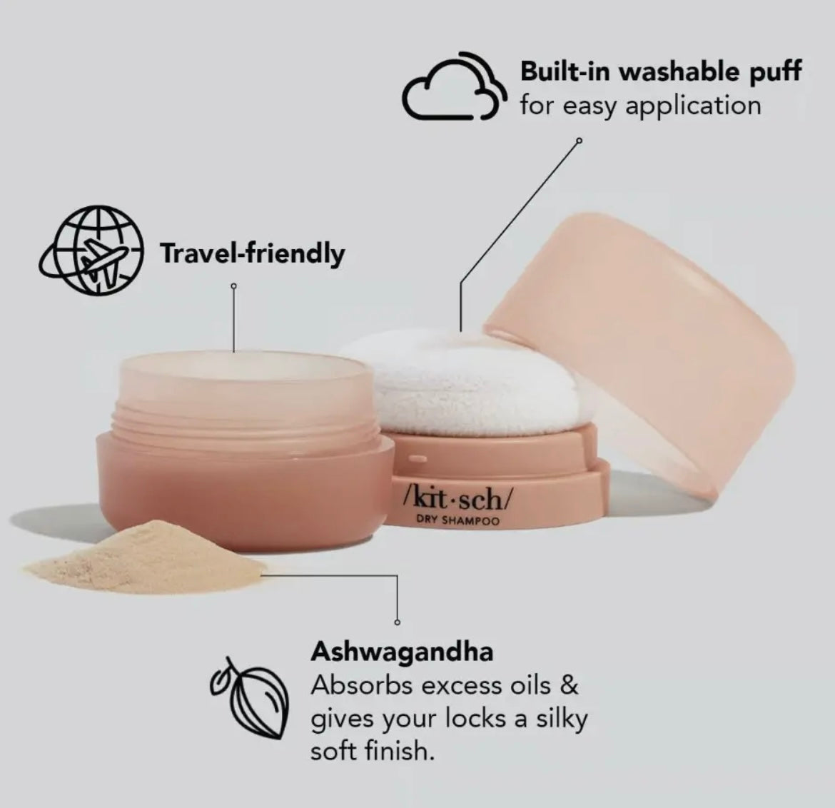 Kitsch Dry Shampoo (with puff)