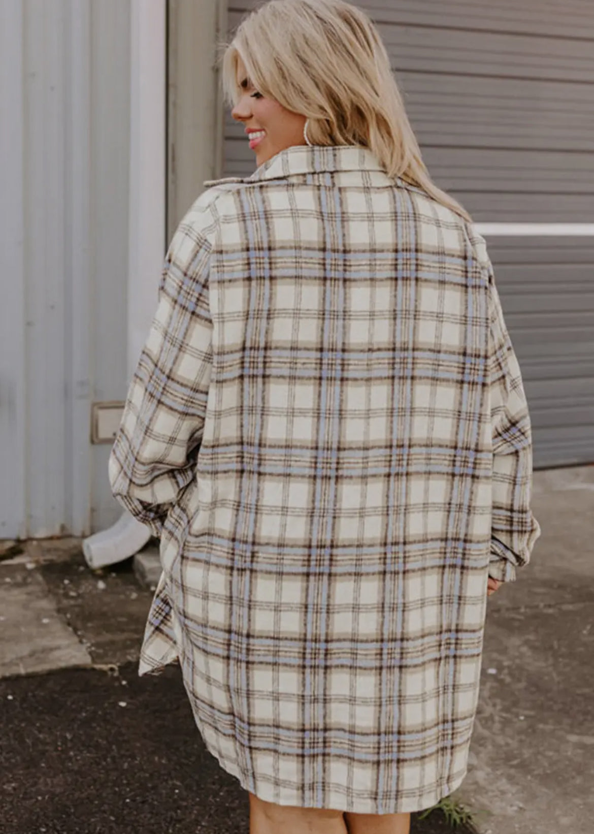 Plaid Shacket (Plus Size)