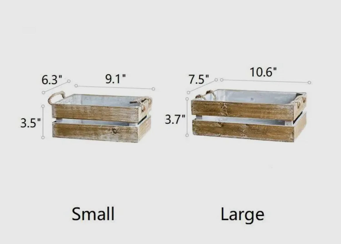 Wood Crates-Set of 2