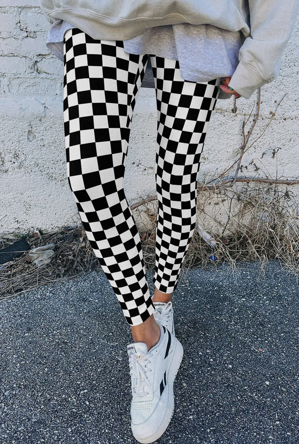 Checker High Waist Leggings