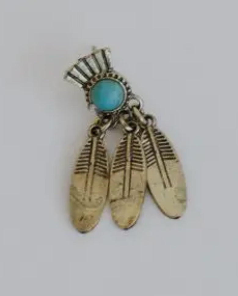 Ancient Aztec Earrings in Bronze
