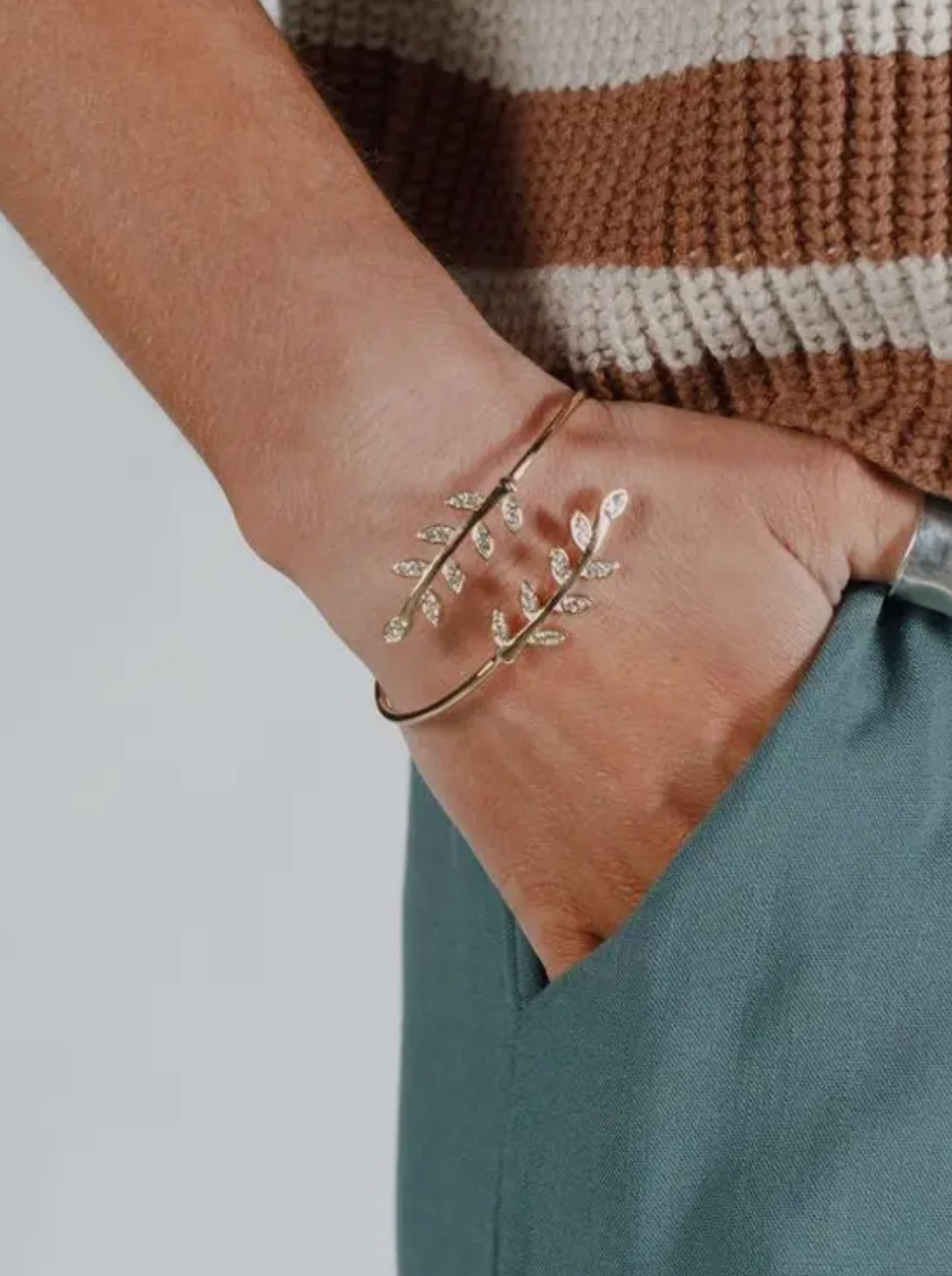 Gold Leaf Cuff Bracelet