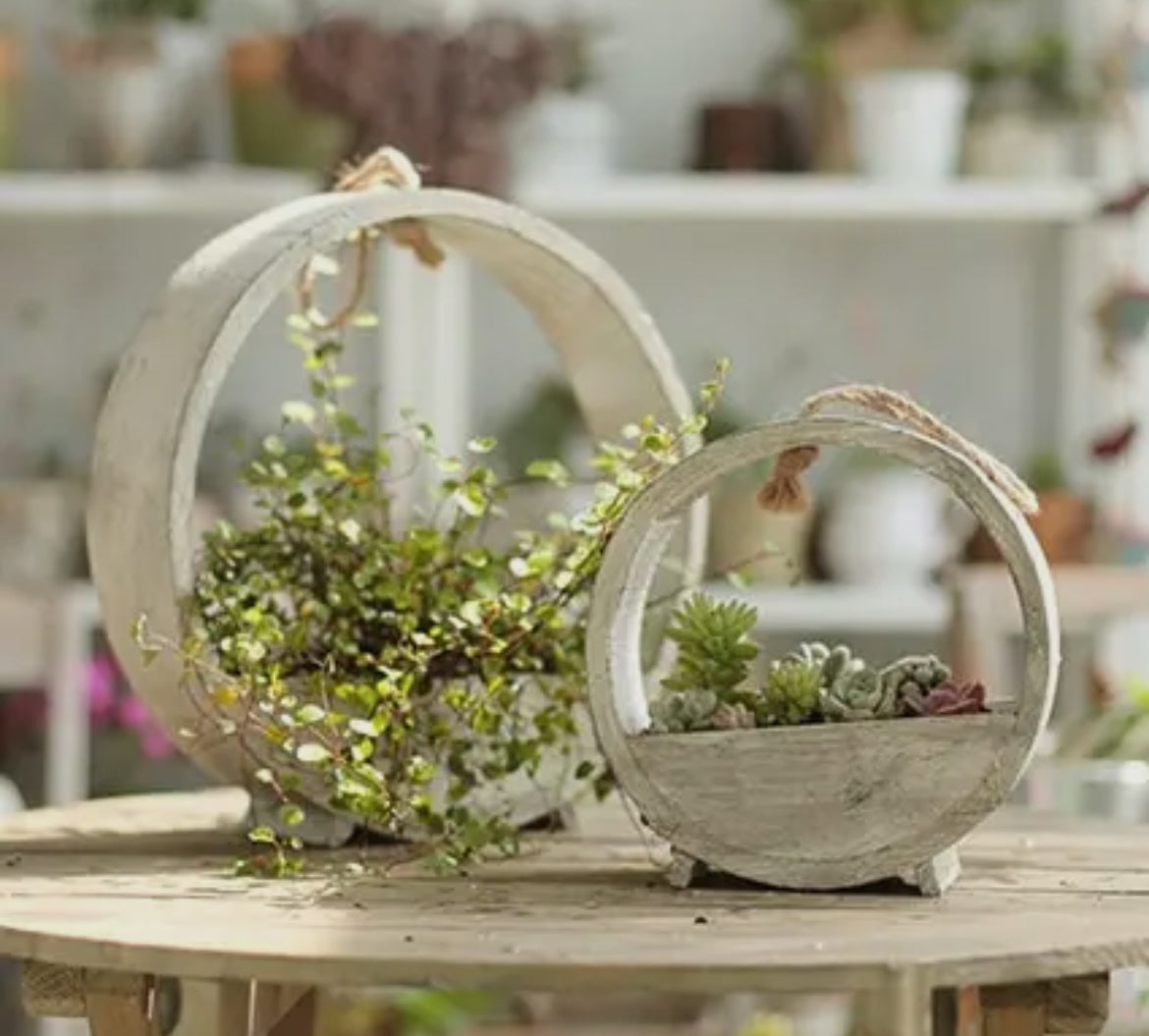 Round Hanging Planter Set