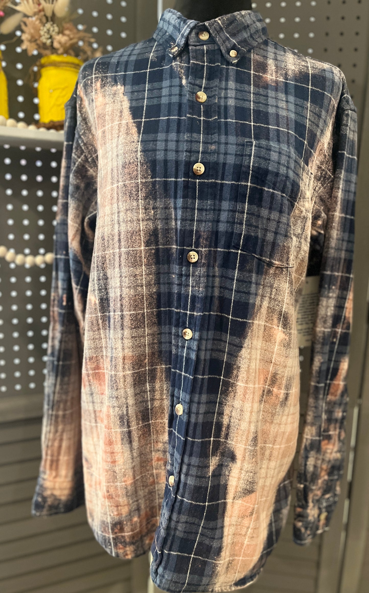 Bleached Flannel-Blue