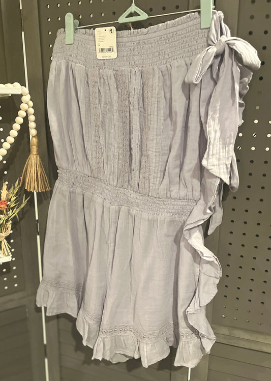 Free People Ruffle Tube Romper