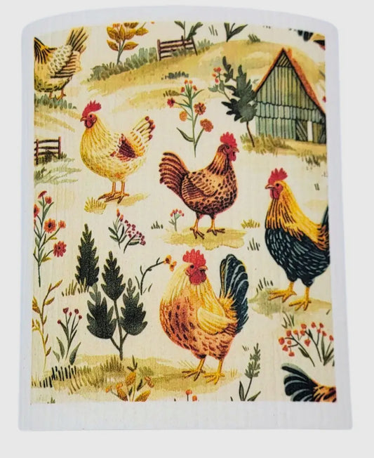 Swedish Dishcloth (Rooster)