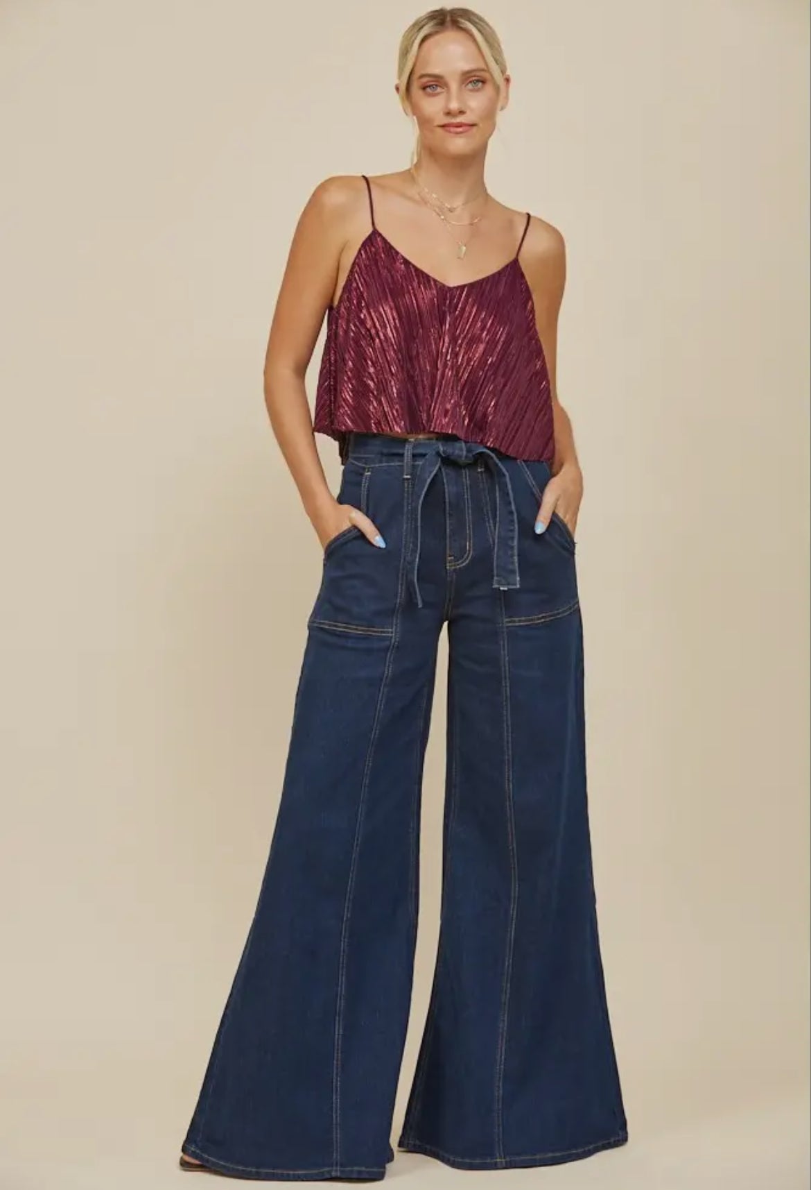 Plum Cropped Camisole