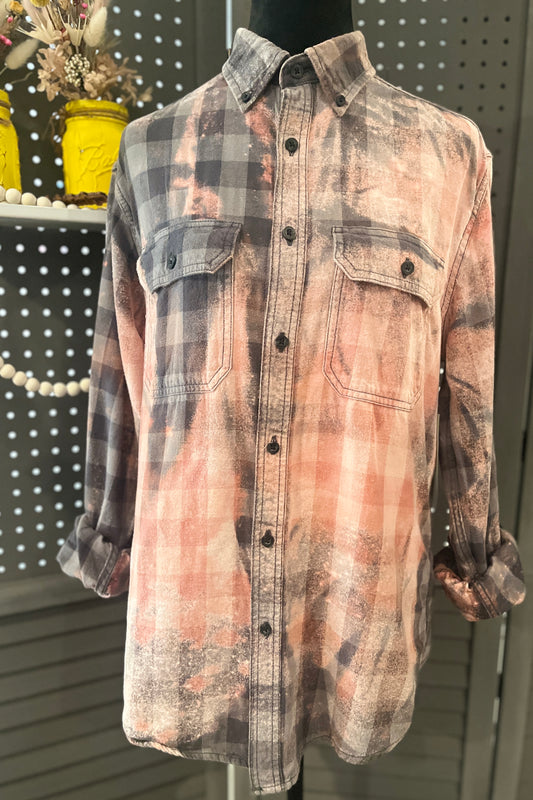 Bleached Flannel-Gray/Pink