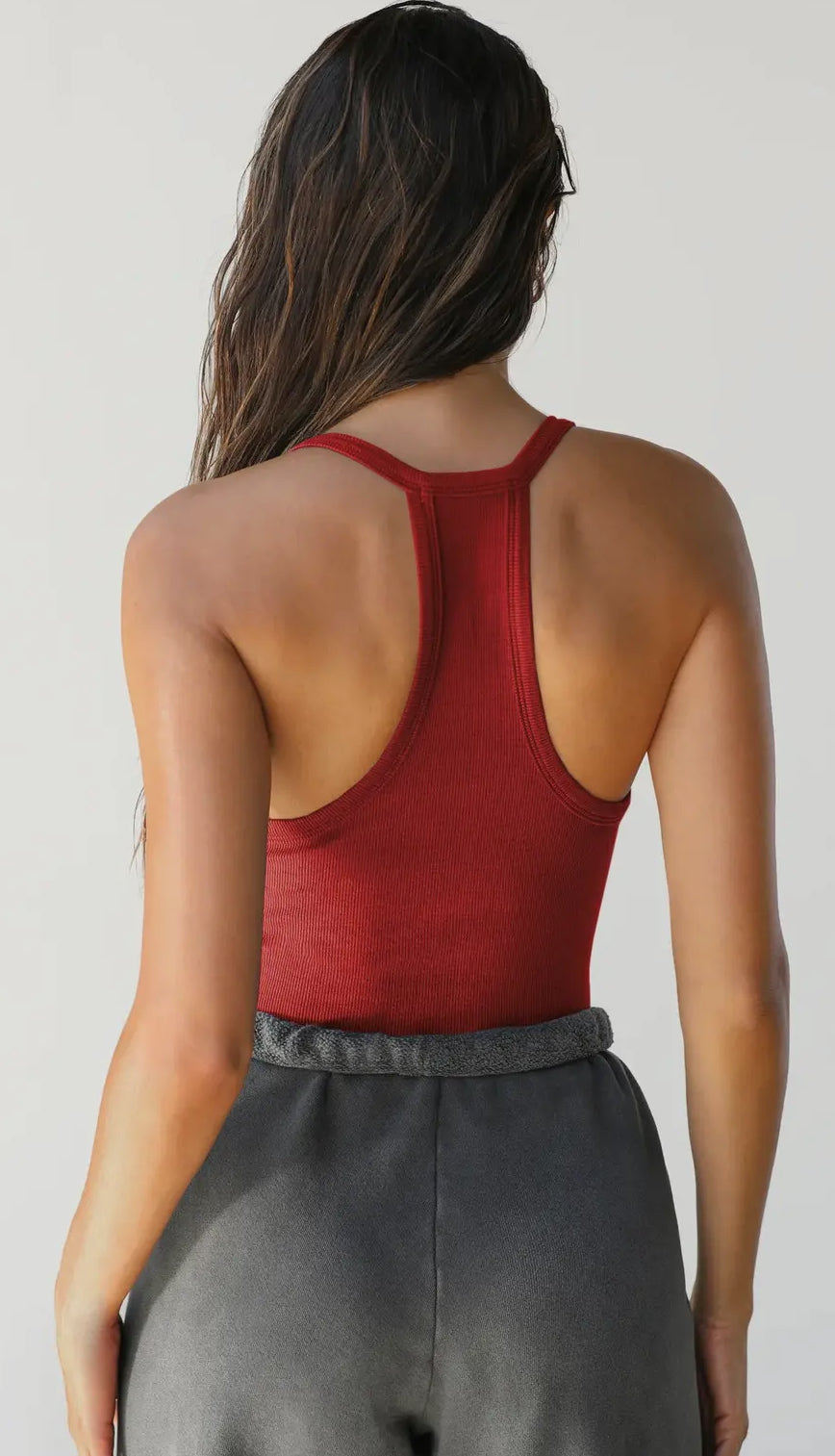 Slim Knitted V-Neck Tank