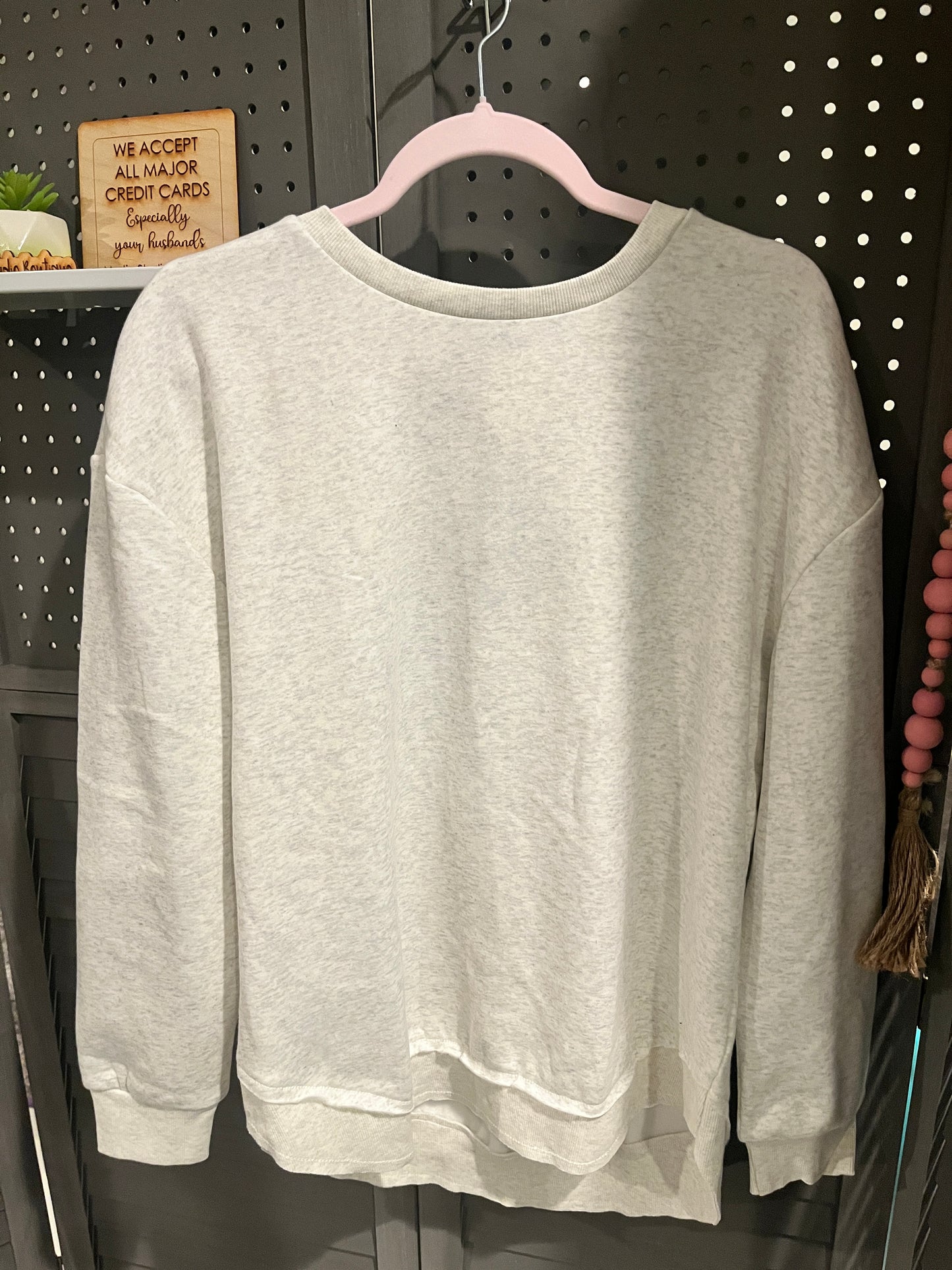 Heather Gray Pullover Sweatshirt